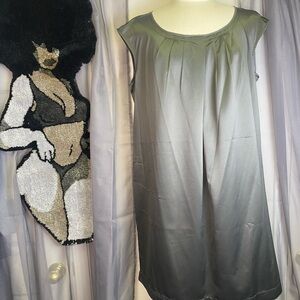 Old Navy Gray Satin Shift Dress.